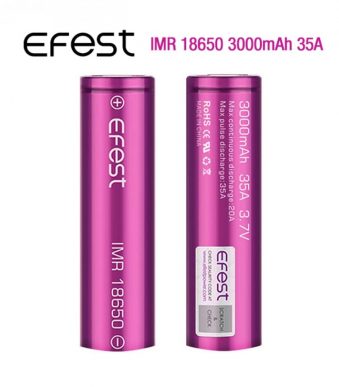 EFEST 18650 3000mAh 35A FLAT TOP BATTERY